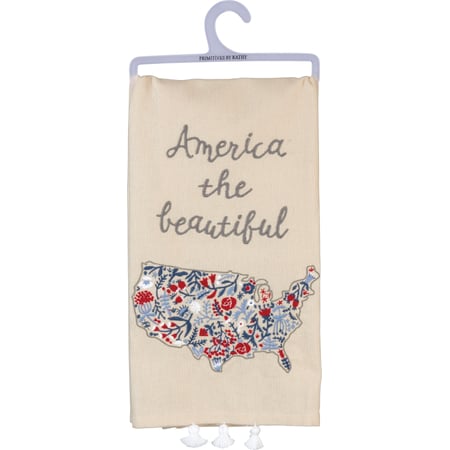America The Beautiful Kitchen Towel - Cotton, Linen