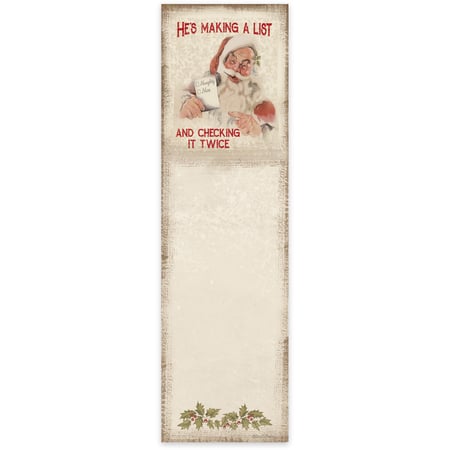 Making A List & Checking It Twice List Pad - Paper, Magnet