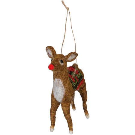 Santa's Reindeer Critter - Felt, Polyester, Plastic, Jute