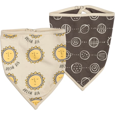 Dream Big Bib Set - Cotton, Metal