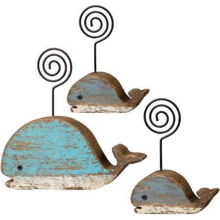 Whales Photo Block Set - Wood, Wire