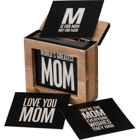 World's Greatest Mom Words Of Wisdom - Wood, Paper, Metal