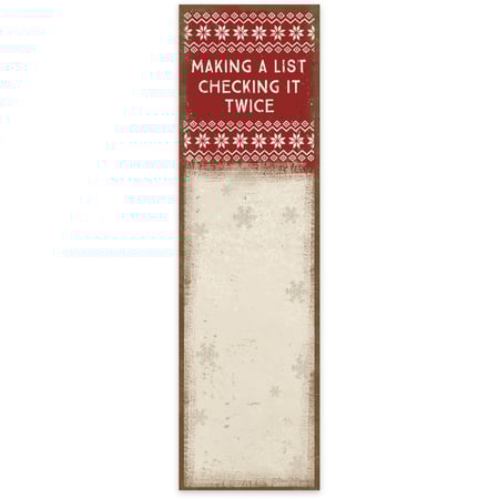 Nordic Making A List Checking It Twice List Pad - Paper, Magnet