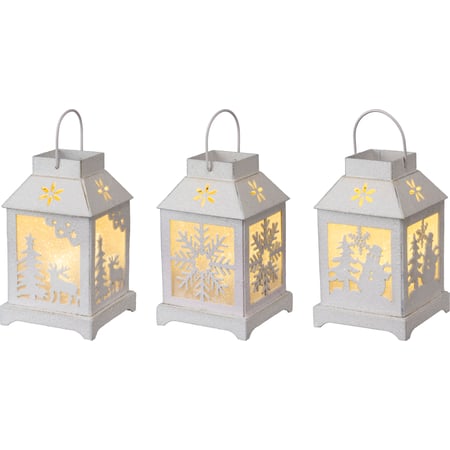 Snowflakes Lantern Set - Paper, Glitter, Lights