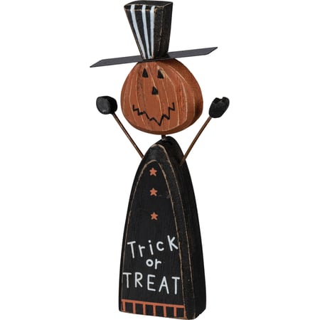 Trick Or Treat Chunky Sitter - Wood, Metal, Wire