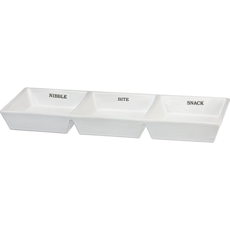 Nibble Bite Snack Tidbit Tray - Stoneware