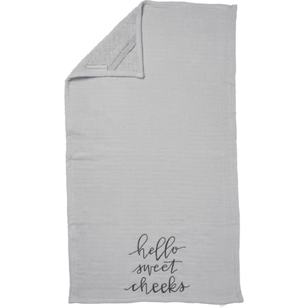 Hello Sweet Cheeks Hand Towel - Cotton, Terrycloth