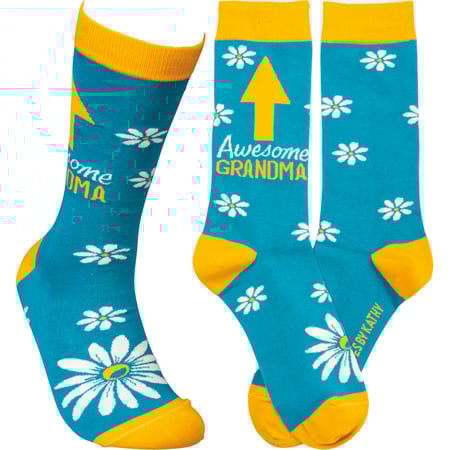 Awesome Grandma Socks - Cotton, Nylon, Spandex
