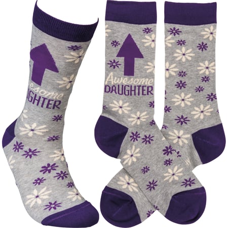 Awesome Daughter Socks - Cotton, Nylon, Spandex