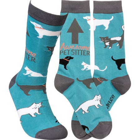 Awesome Pet Sitter Socks - Cotton, Nylon, Spandex
