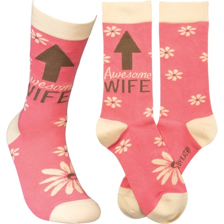 Awesome Wife Socks - Cotton, Nylon, Spandex