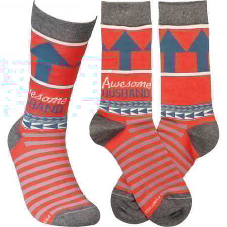 Awesome Husband Socks - Cotton, Nylon, Spandex