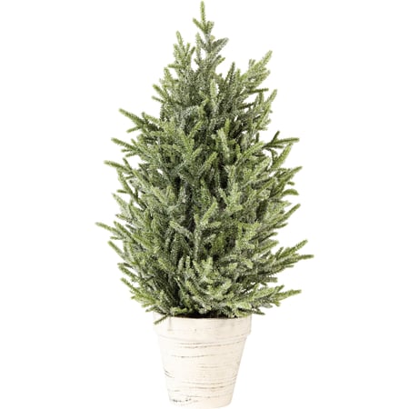 Ice 20" Tree - Plastic, Wire, Wood, Flocking