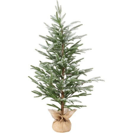 Snow 48" Tree - Plastic, Wire, Burlap, Flocking