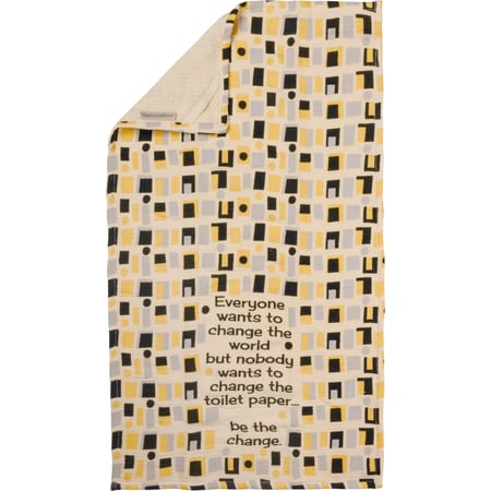 Be The Change Hand Towel - Cotton, Terrycloth