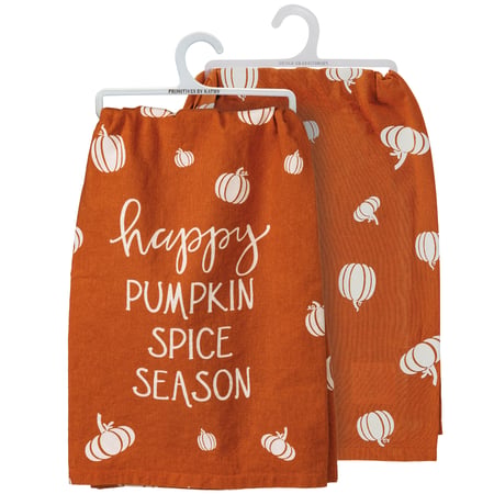 Happy Pumpkin Spice Season Kitchen Towel - Cotton