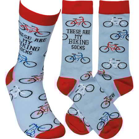 These Are My Biking Socks - Cotton, Nylon, Spandex