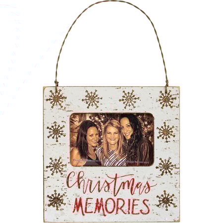 Christmas Memories Mini Frame - Wood, Plastic, Wire, Magnet, Mica