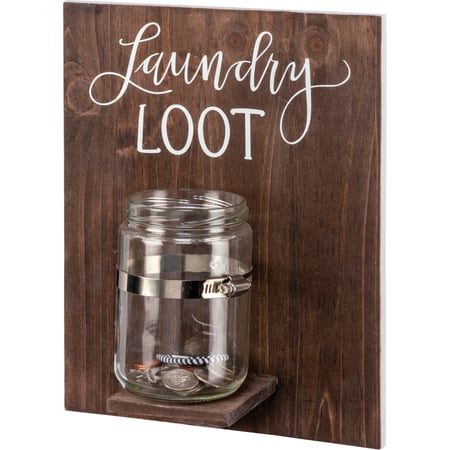 Laundry Loot Wall Decor - Wood, Glass, Metal
