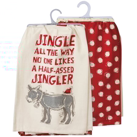 Jingle All The Way Kitchen Towel Set - Cotton