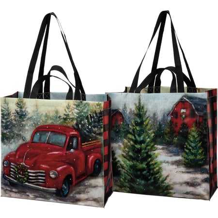 Tree Farm Market Tote - Post-Consumer Material, Nylon