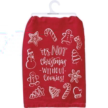 It's Not Christmas Without Cookies Kitchen Towel - Cotton