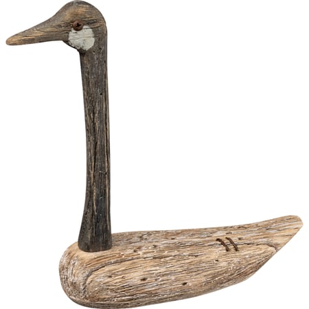 Small Goose Sitter - Wood, Metal