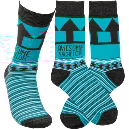 Awesome Bachelor Socks - Cotton, Nylon, Spandex