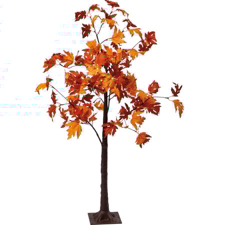 Fall Maple Small Tree - Wire, Fabric, Plastic, Cord, Lights