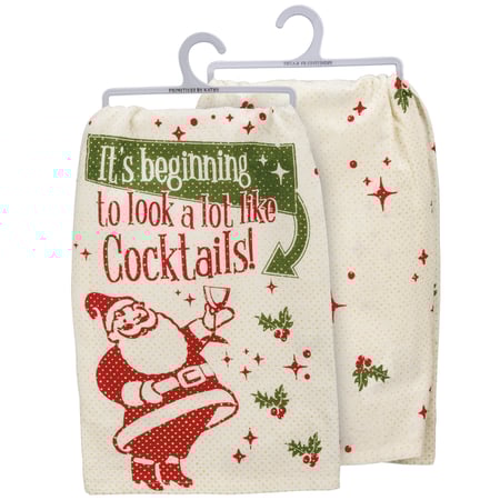 Look A Lot Like Cocktails Kitchen Towel - Cotton