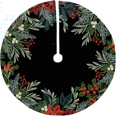 Christmas Greens Medium Tree Skirt - Cotton