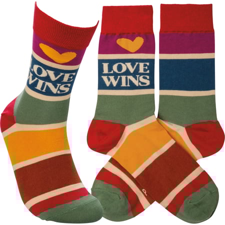 Love Wins Socks - Cotton, Nylon, Spandex