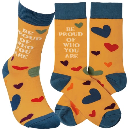 Be Proud Of Who You Are Socks - Cotton, Nylon, Spandex