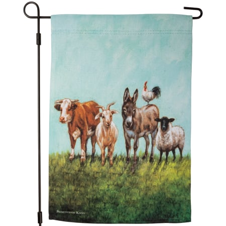 Animal Family Garden Flag - Polyester