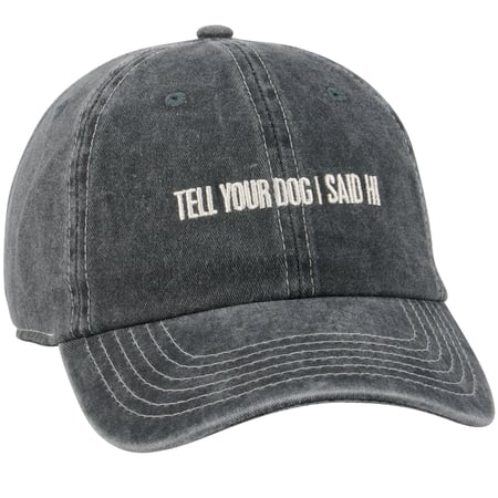 Tell Your Dog I Said Hi Baseball Cap - Cotton, Metal