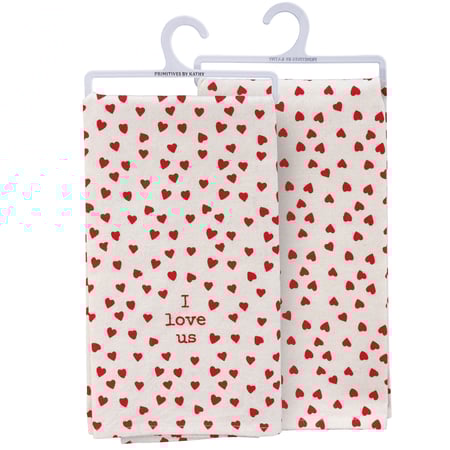 I Love Us Kitchen Towel - Cotton, Linen