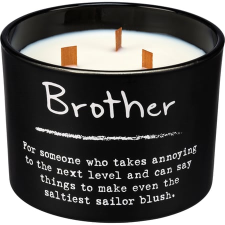Brother Poetry Candle - Soy Wax, Glass, Wood
