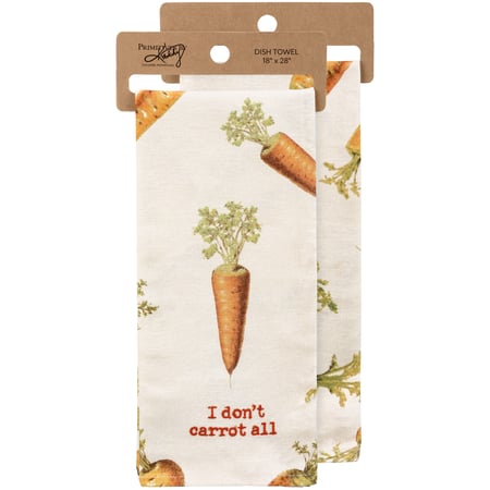 I Don't Carrot All Kitchen Towel - Cotton, Linen