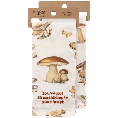 You've Got Mushroom In Your Heart Kitchen Towel - Cotton, Linen