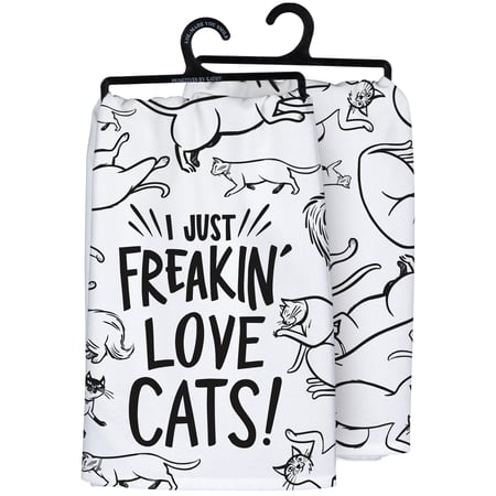 I Just Freakin' Love Cats Kitchen Towel - Cotton