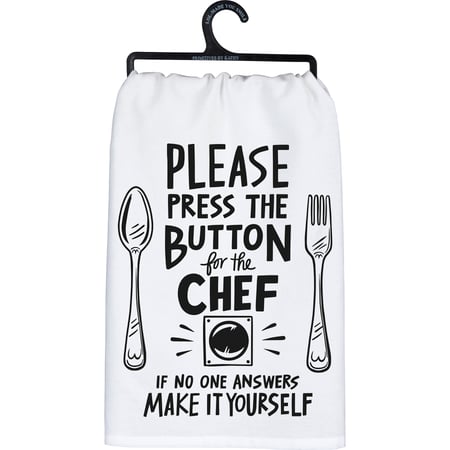 Please Press Button For The Chef Kitchen Towel - Cotton