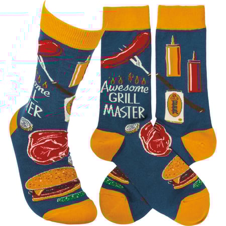 Awesome Grill Master Socks - Cotton, Nylon, Spandex