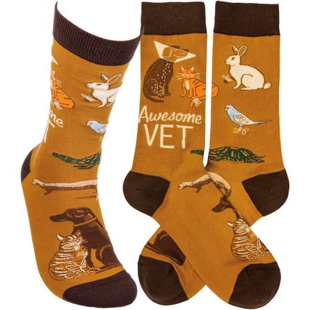 Awesome Vet Socks - Cotton, Nylon, Spandex