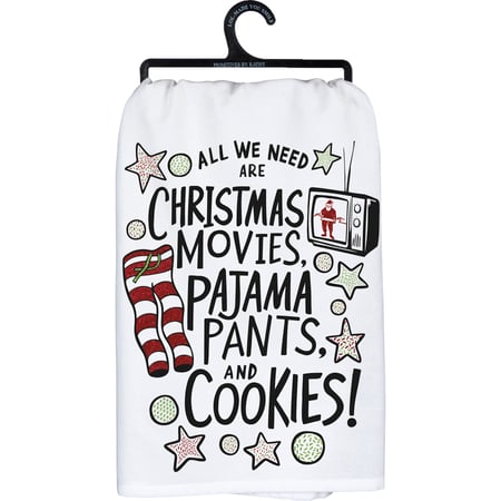 Christmas Movies Pajama Pants Kitchen Towel - Cotton