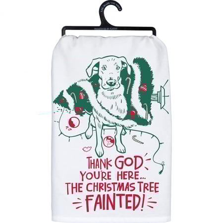 The Christmas Tree Fainted Kitchen Towel - Cotton