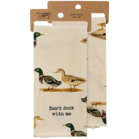 Don't Duck With Me Kitchen Towel - Cotton, Linen