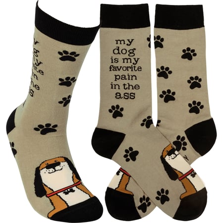 My Dog Is My Favorite Socks - Cotton, Nylon, Spandex