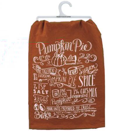 Pumpkin Pie Kitchen Towel - Cotton