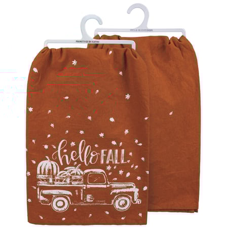 Hello Fall Chalk Kitchen Towel - Cotton