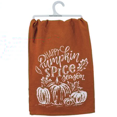 Happy Pumpkin Spice Season Chalk Kitchen Towel - Cotton